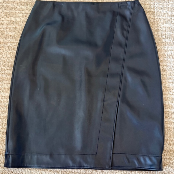 Ann Taylor Leather-like Pencil Skirt - Picture 2 of 5